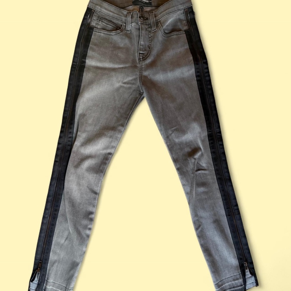 Unique zippered Gray and Black Etienne Marcel Jeans